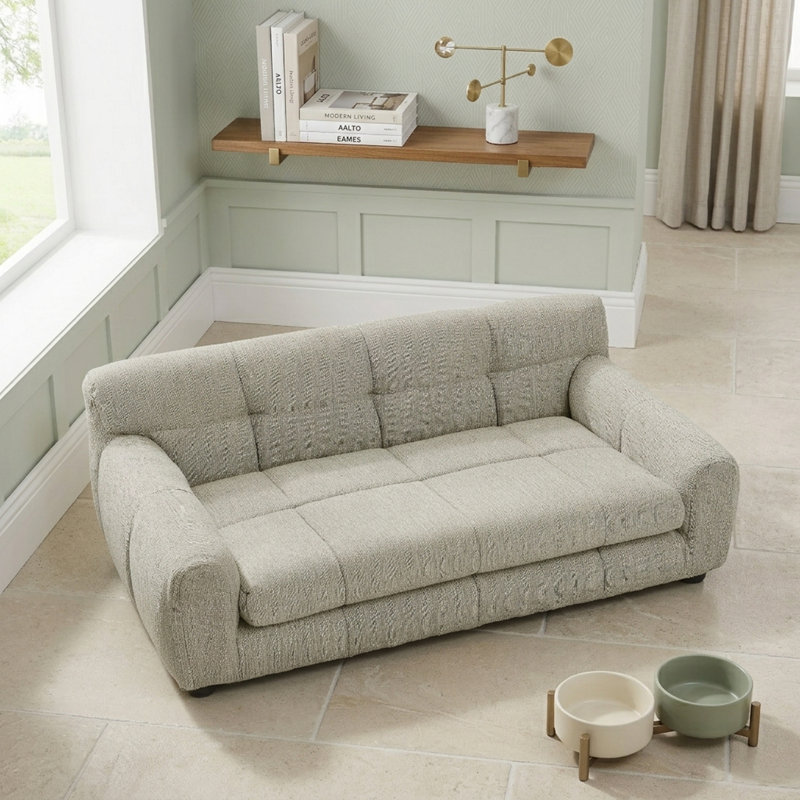 Linen Pet Bed, Gris