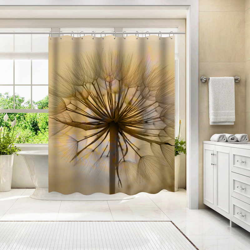 Rideau de douche 71 "x 74", fleur de pissenlit par Wonderful Dream