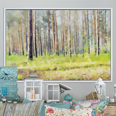 " Beautiful Green Forest Illustration " Color Photography Print