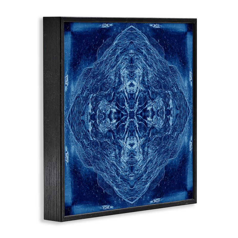 Detailed Uniform Pattern Framed Giclee Art by El Perkin, Black Framed, 17" H x 17" W
