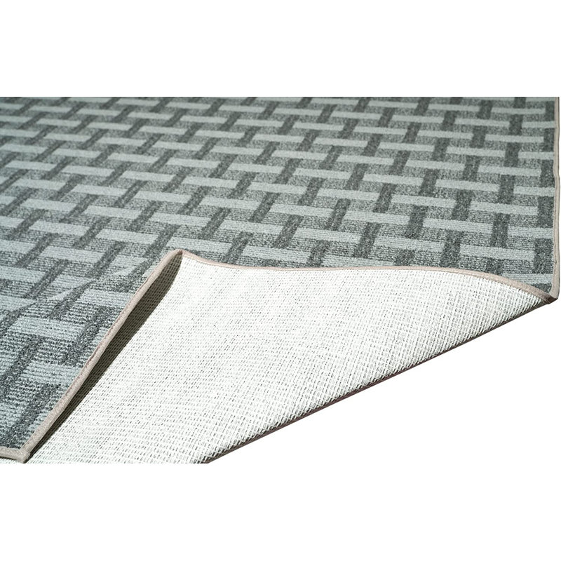 Ensemble de tapis intérieur / extérieur en polyester touffeté à la machine Maginnis, Rectangle 2 pi x 3 pi