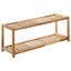 6 Pair Stackable Solid Wood Shoe Rack