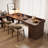 Walnut Rectangular Solid Wood desks-107287690-107287694