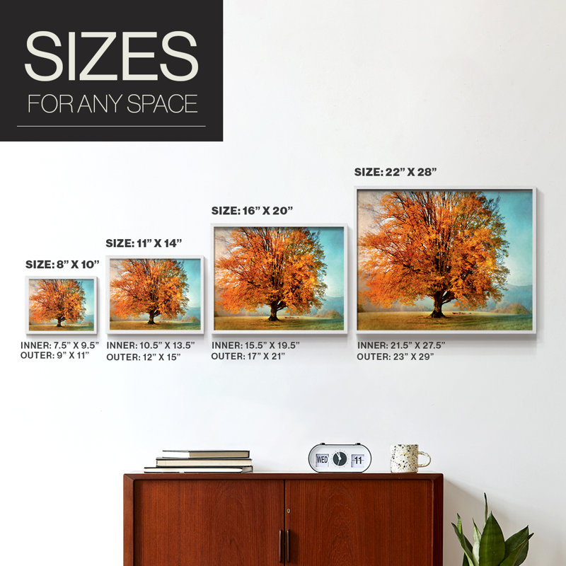 «Autumn's Passion» - reproduction encadrée - Restickable, H 16 po x l 20 po, Blanc