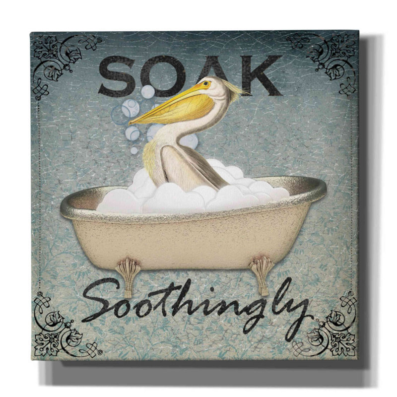Soak by - Peinture sur toile tendue, H 26 po x l 26 po x P 1,5 po