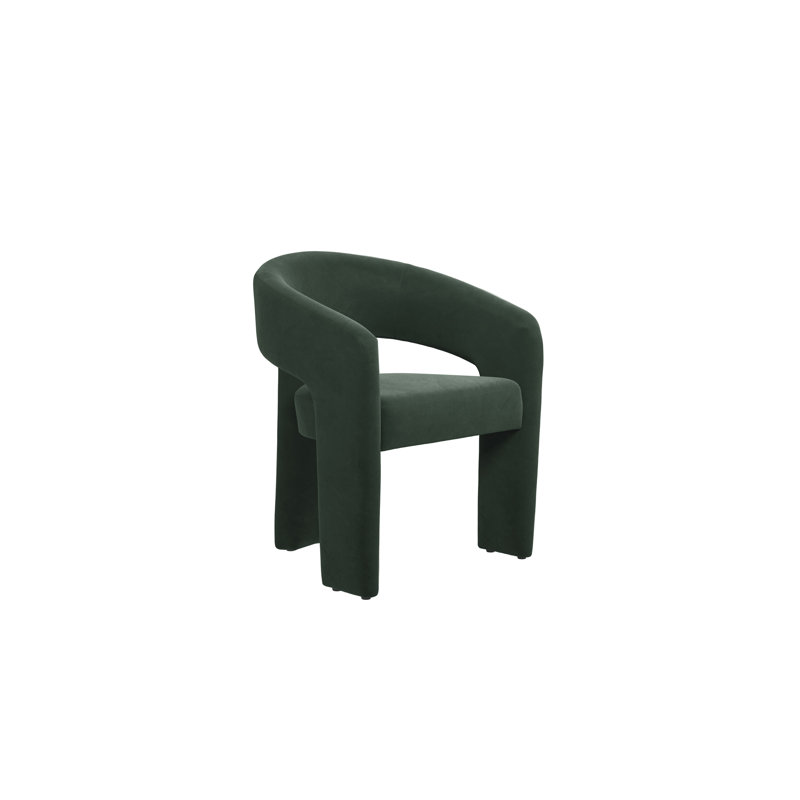Alba Velvet Upholstered Back Dining Chair, Forest Green