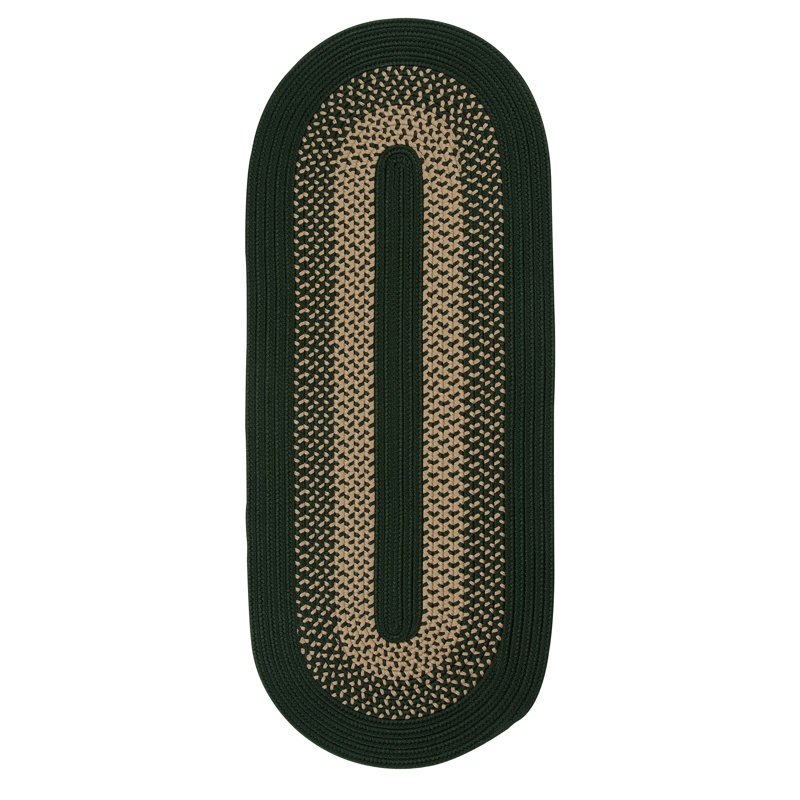 Tapis vert foncé Dobbin, Tapis de couloir 2 pi 6 po x 14 pi