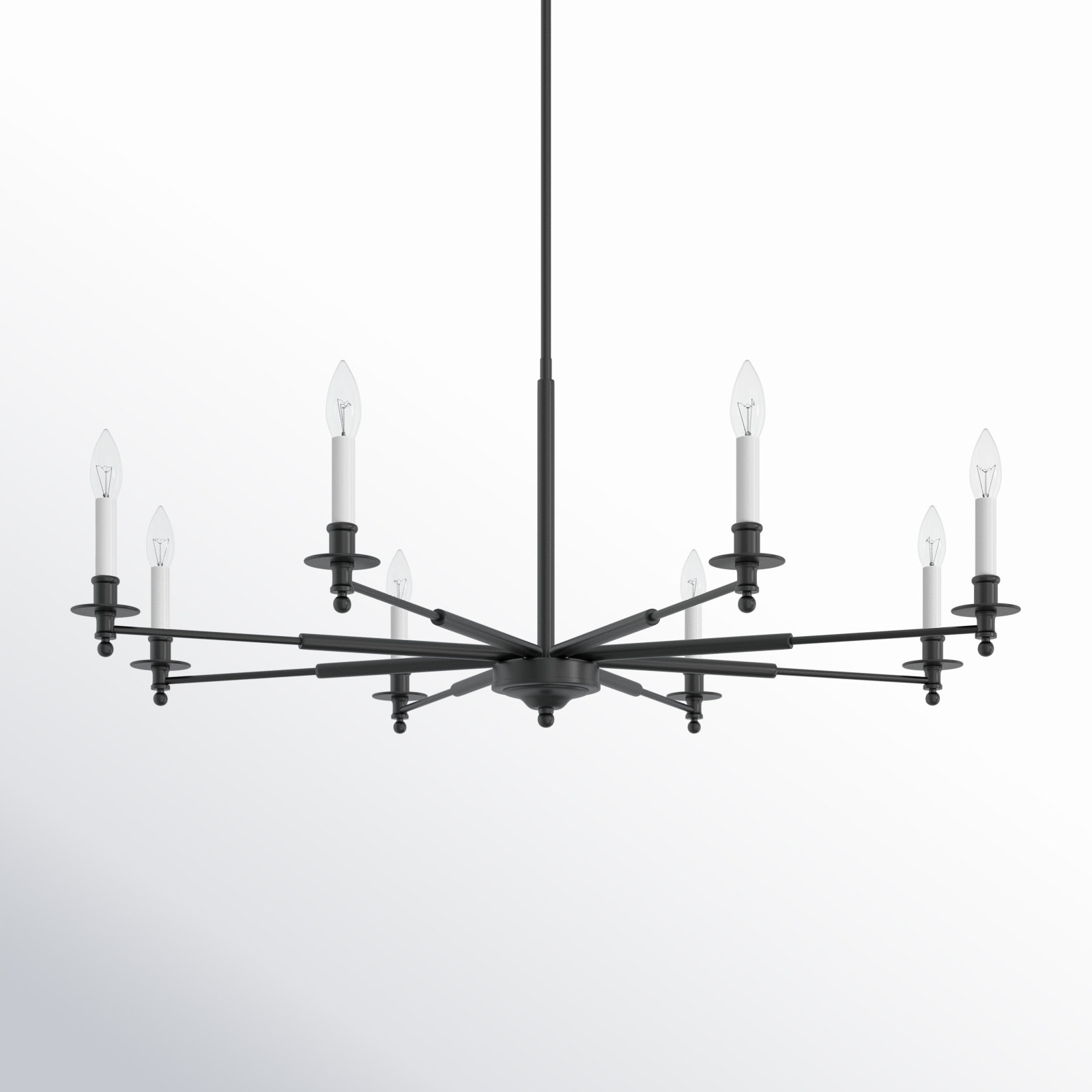 Perle 8-Light Chandelier, Matte Black