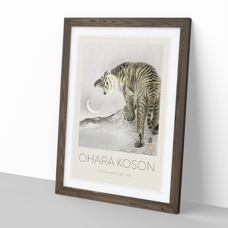 Roaring Tiger by Ohara Koson - Picture Frame Graphic Art, 48cm H x 36cm W x 2cm D