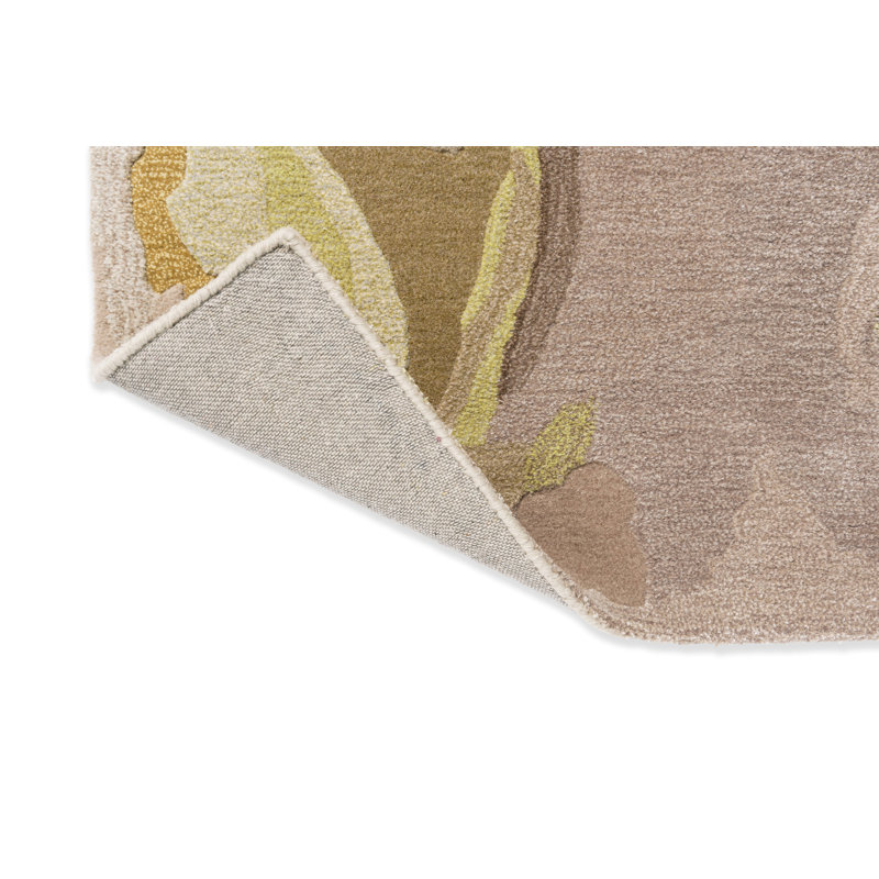 Foresta Hand Tufted Wool/Rayon/Viscose Abstract Area Rug in Pebble/Sand, Rectangle 4'7" x 6'7"