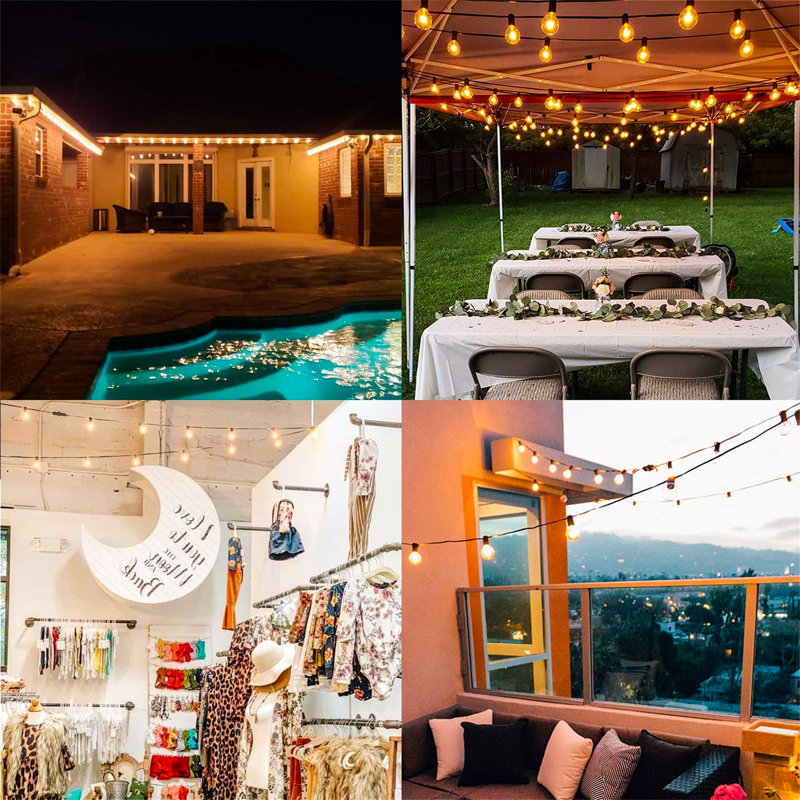 Aliosman 1620cm 50 - Bulb Festoon Lights String Light (End to End Connectable)