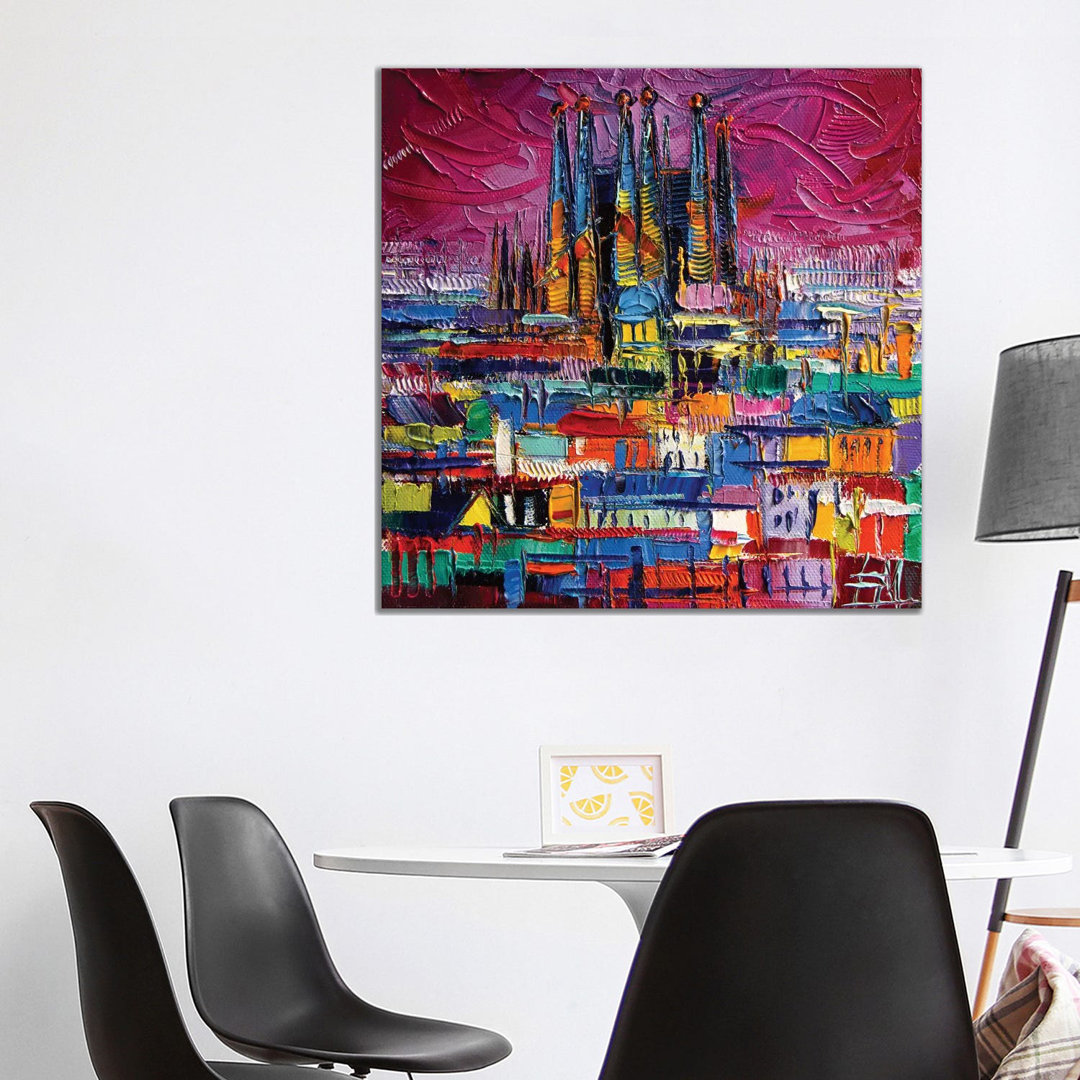 Barcelona Colors by Mona Edulesco - Wrapped Canvas Gallery-Wrapped Canvas Giclée