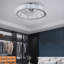 17.71 "Modern Crystal Ceiling Fans With Lights And Remote, Chrome