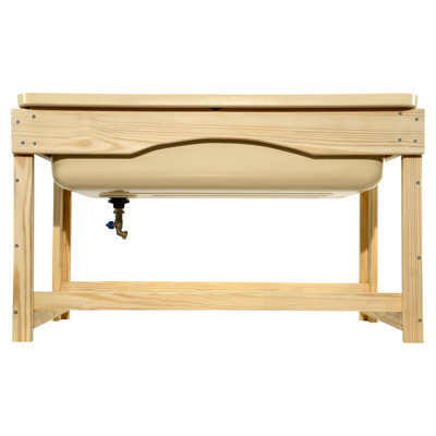 Outdoor Solid Wood Rectangular Sand and Water Table