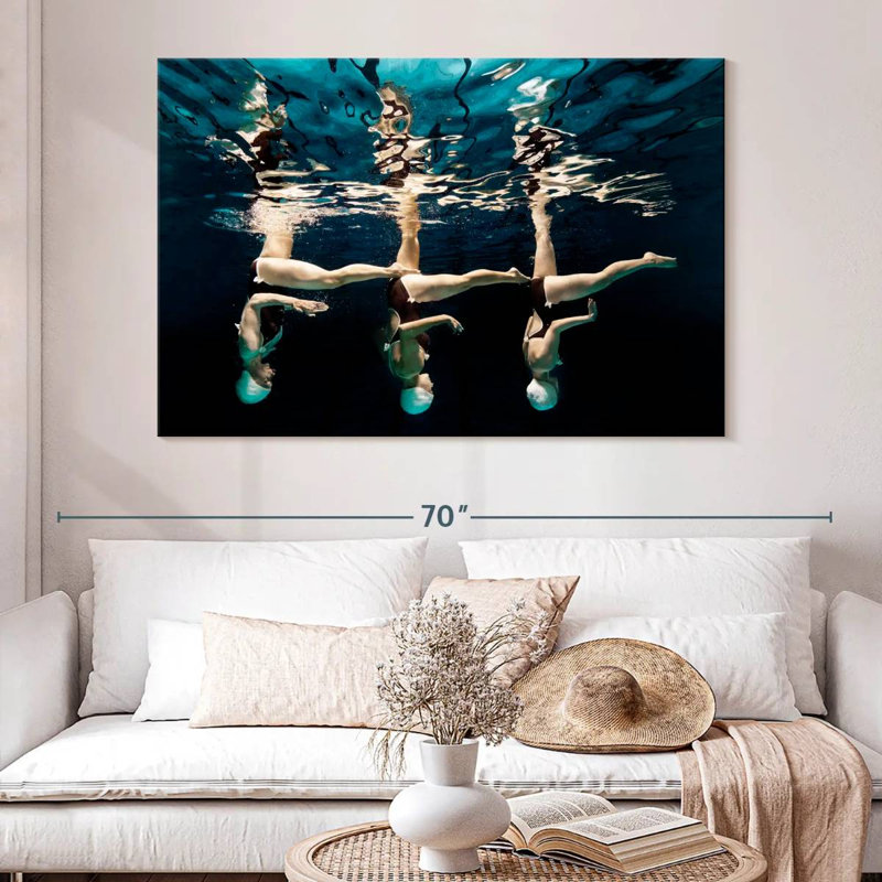 Sireci Flipped Synchronized Swimmers, 34" H x 51" W