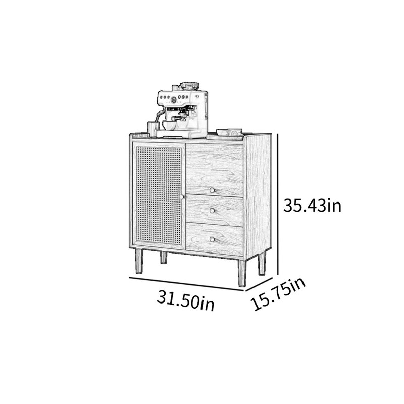 Vitrine moderne et minimaliste pratique, Bois naturel