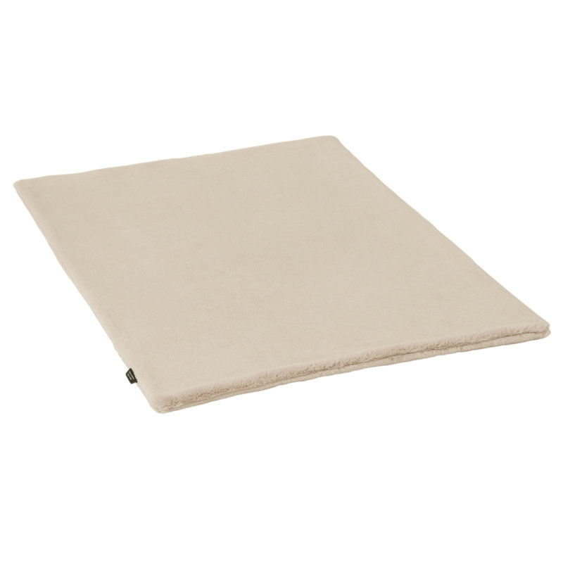 Couverture en fausse fourrure Hamayal, L 30 po x L 40 po, Beige