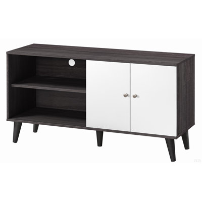 TV Stand For Tvs Up To 47.3", With 2 Storage Shelves& 1 Cabinet, Modern Entertainment Centre For TV In Living Room