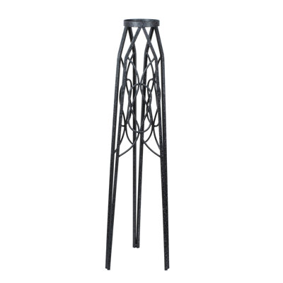 Weather Resistant Metal Abstract Gazing Ball Stand