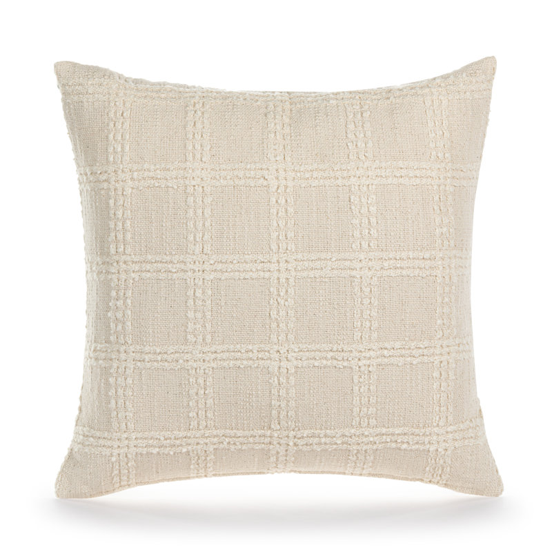 Natural Check Pillow 18"