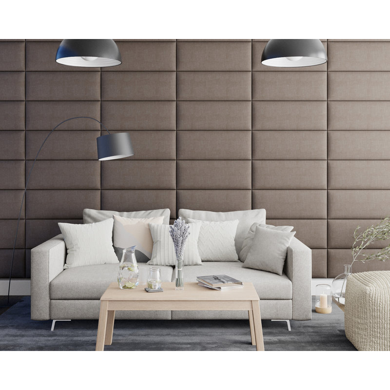 Karlesha 30 cm x 75 cm Peel and Stick Upholstered Wall Paneling in Slate