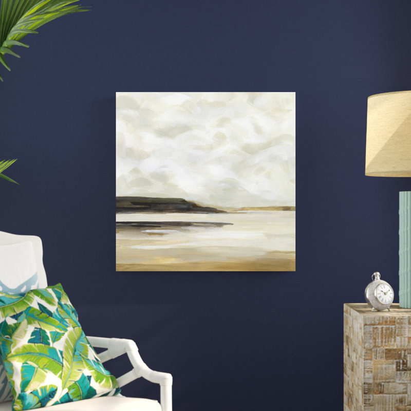 «Cloudy Coast I» par Victoria Borges - reproduction d'art sur toile tendue, H 30 po x l 30 po