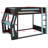 Gaming Bunk Bed With Side-Mounted Oversized RGB Desk, USB Charging Ports & Cable Grommet, LED Light Strip-1002278159