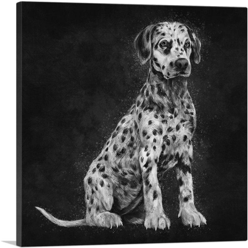«Dalmatian Dog Puppy Spots», reproduction de peinture sur toile tendue, H 18 po x l 18 po x P 0,75 po