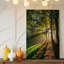 Reproduction d'art sur toile, "Scène de forêt sereine baignée de soleil doré avec rayons"-1032900778