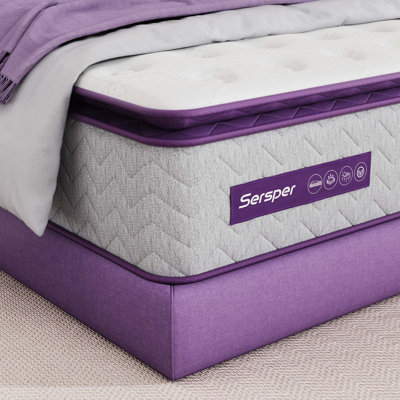 Matelas à plateau-coussin hybride moyen 8/10/12 po