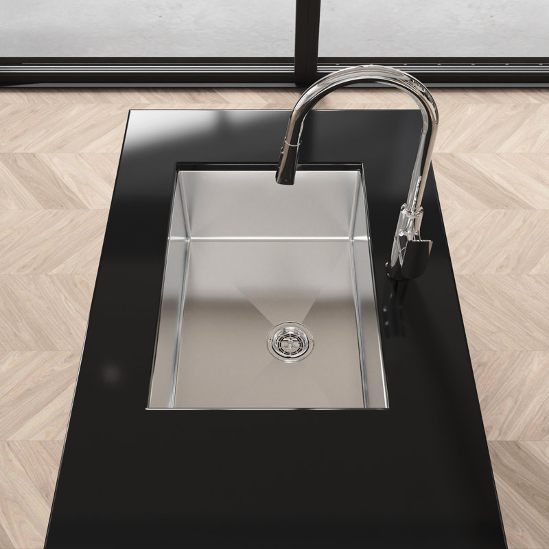304 Stainless Steel Undermount Kitchen Sink 27" X 19" - With Bottom Grid For Better Drainage And Protection Modern Condensation Coating Practical Design