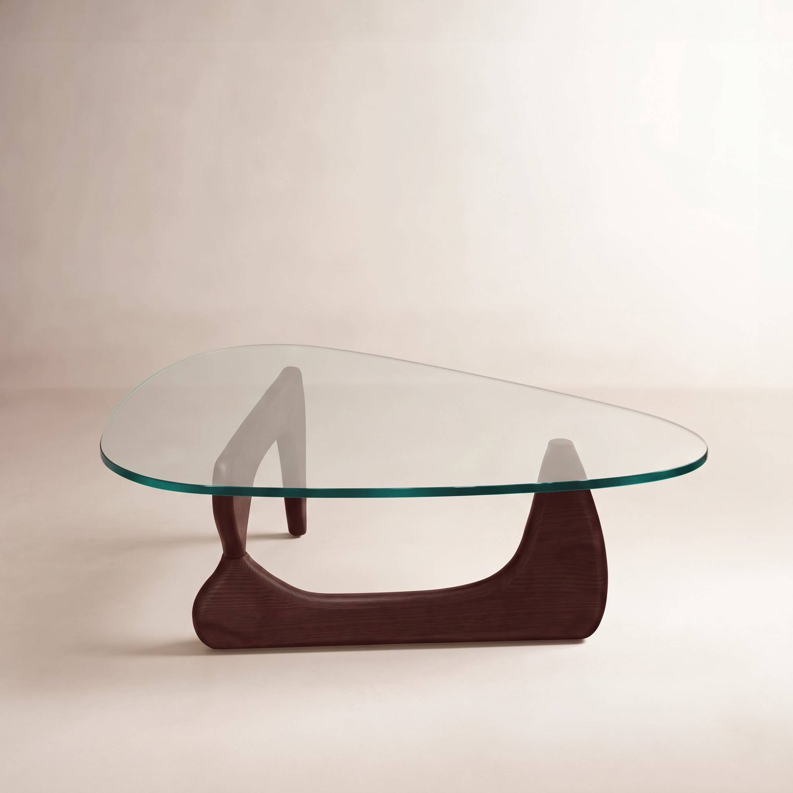 Kiruthika 51" Glass Coffee Table, Dark Brown