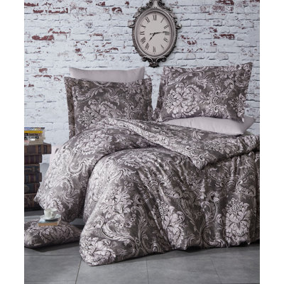 Cotton Satin Damask Duvet Cover
