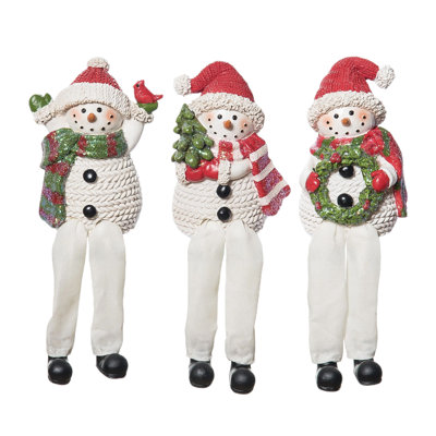  Ensemble de 3 décorations de Noël en résine pour Noël