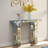 Modern Mirrored Console Table with Open Storage and Rectangular Design