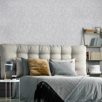 Superfresco Easy Ethnic Stitch Grey Wallpaper