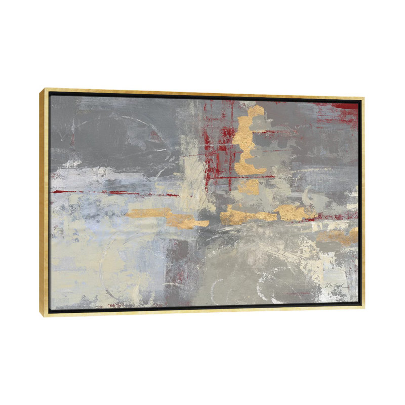 «Missing You Red Crop» par Silvia Vassileva - reproduction d'art, H 18 po x l 26 po x P 1,5 po, Toile encadrée d'or
