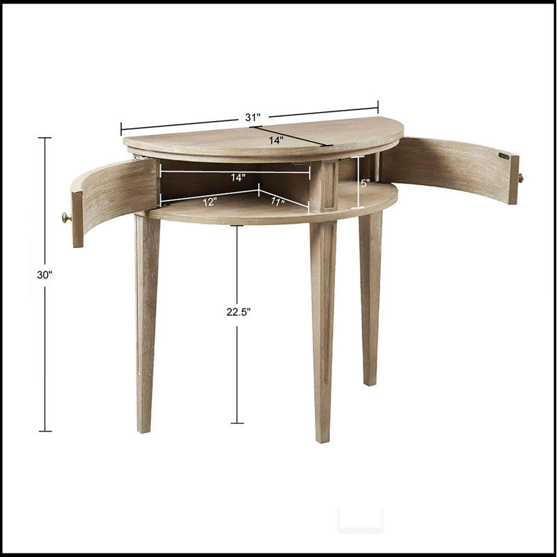 Console de rangement l 31 po, Chêne, H 30 po x l 31 po x P 14 po