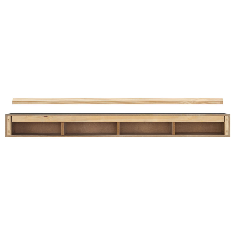 The Sam 60" Shelf MDF Black Paint, 60", Black