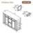  51.2"Modern Sideboard Buffet With Power Outlet, 5 Drawers & 2 Doors, Kitchen Storage Cabinet-1687309219
