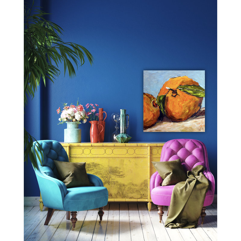Oranges By John Beard - Framed Gallery Wrapped Canvas Print, Black Floater Framed, 26" H x 26" W x 2" D