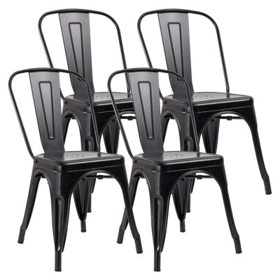 Lilian Steel Slat Back Stacking Side Chair