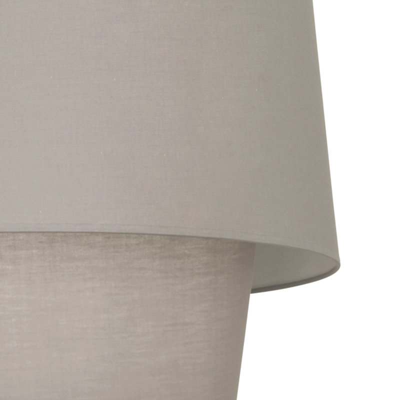 Lampe sur pied 62,75 po Decker, Gris perle, Nickel poli