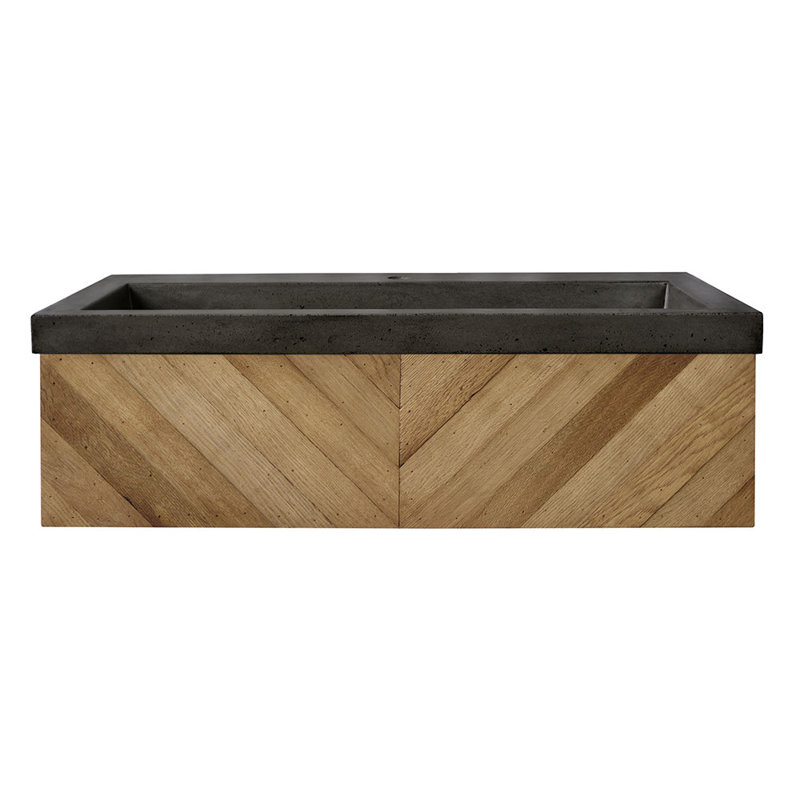 Vintner 36" Wall-Mounted Single Bathroom Vanity Set, Slate, Chardonnay , Single Faucet Hole