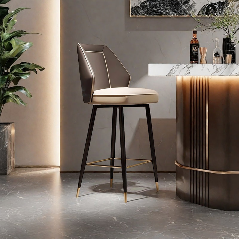 Tabouret de bar 42,13 po H-Gray, Gris, Tabouret de comptoir (siège d'une hauteur de 27,5