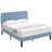 Upgraded Velvet Upholstered Platform Bed with Adjustable Headboard, Reinforced & Quiet Design, No Box Spring Needed, Sturdy Wood Slat Support, Easy Assembly-1115971815-1129005726