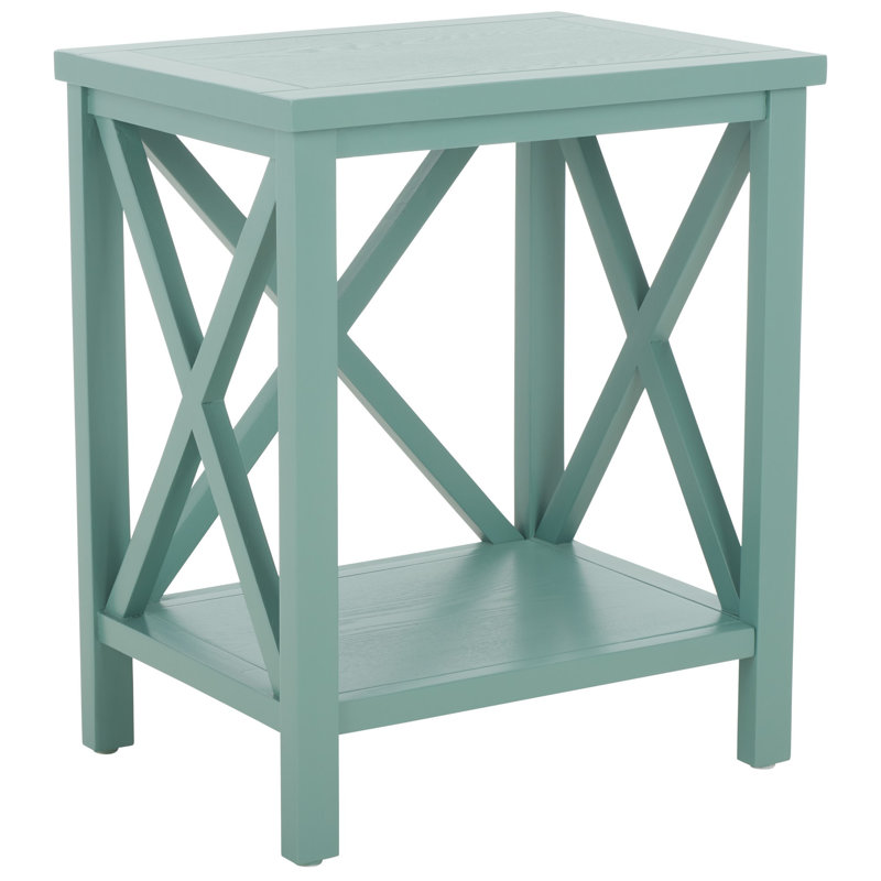 Sadie Solid Wood End Table, Dusty Green
