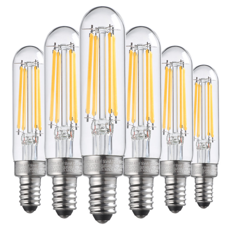 Ampoule DEL à intensité variable 4,5 W (40 W équivalent) E12 / base candélabre en verre transparent 2700 K blanc doux