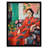 Serious Pattern Clasher Woman Posing For Portrait Painting - Single Picture Frame Print