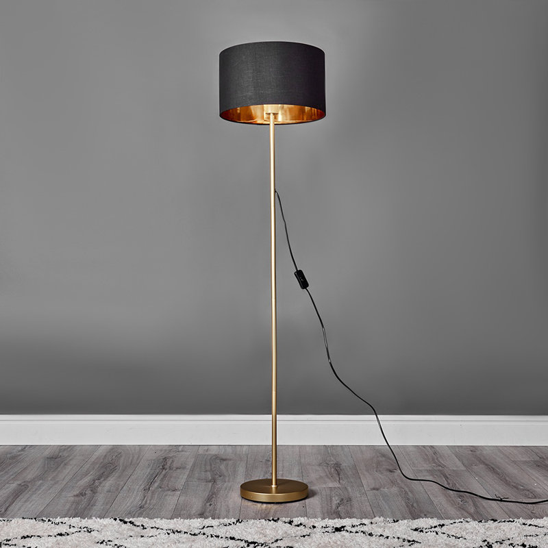 Jaylynn 144cm Traditional Floor Lamp, Gold